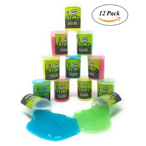 Glow in The Dark Slime Party Pack Pack of 12 Glow Party Supplies Glow in The Dark Slime Party Pack Pack of 12 Glow Party Supplies